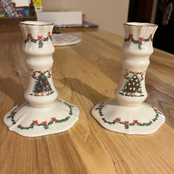 Lenox Christmas Candle Holders